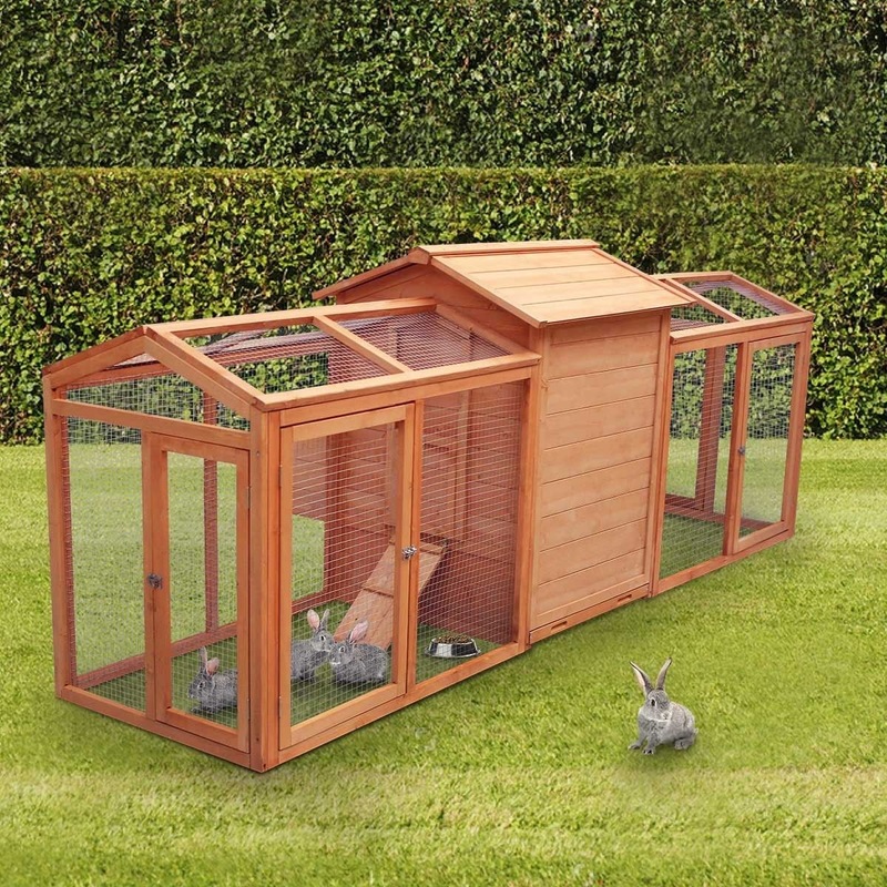 Buy Petscene 284cm Wood Chicken Rabbit Coop Hen House Hutch Poultry
