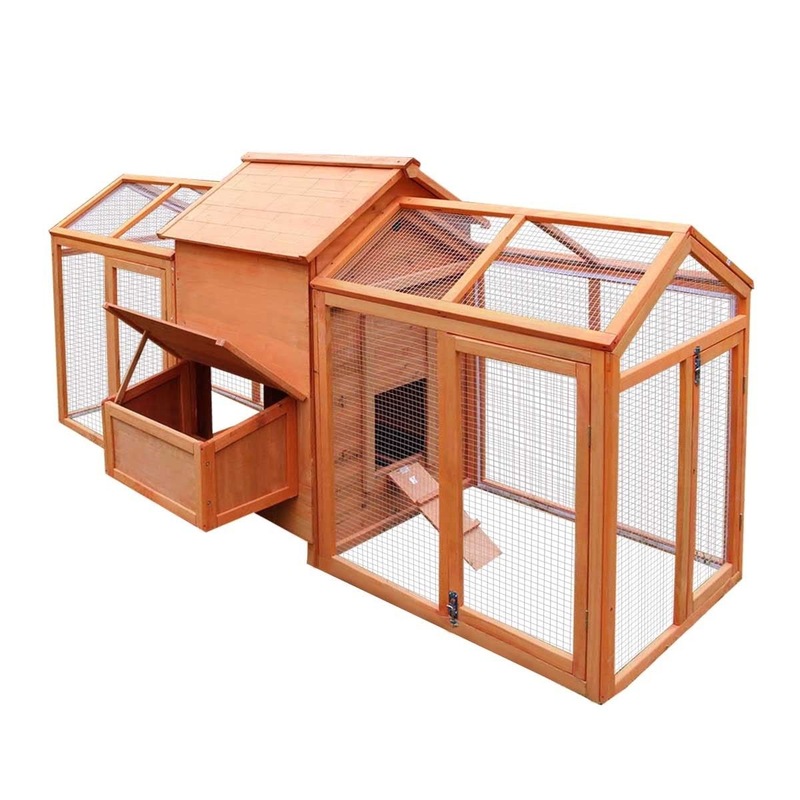 Buy Petscene 284cm Wood Chicken Rabbit Coop Hen House Hutch Poultry