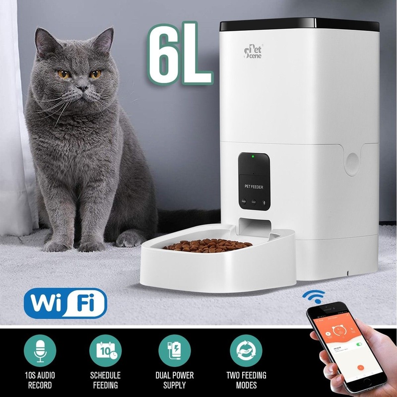 Buy Petscene 6L Automatic Pet Feeder WiFi Enabled Smart Dog Cat Feeder