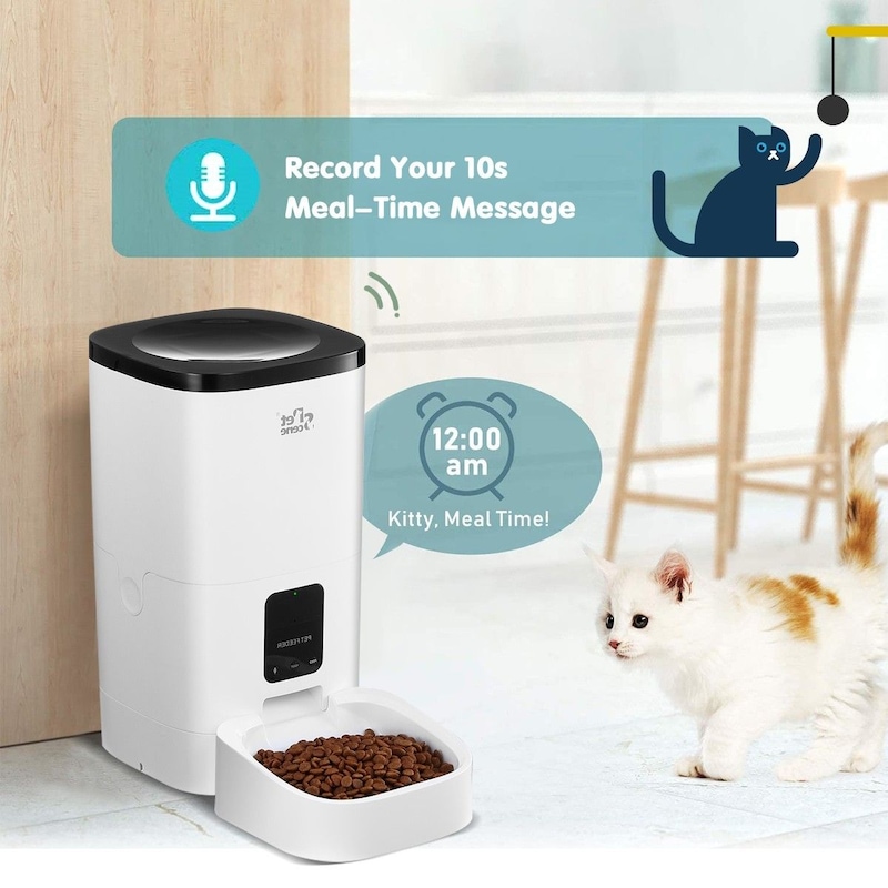 Buy Petscene 6L Automatic Pet Feeder Wi-Fi Enabled Smart Dog Cat Feeder ...