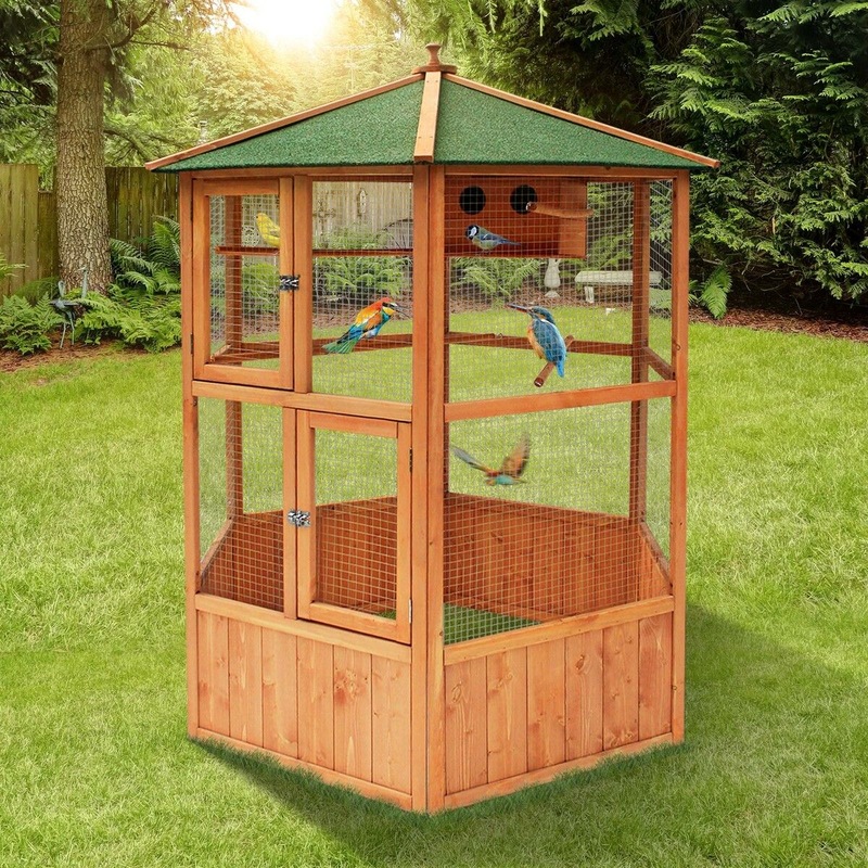 Buy Petscene Bird Cage Aviary XL Size Wooden Cockatiel Budgie Pigeon
