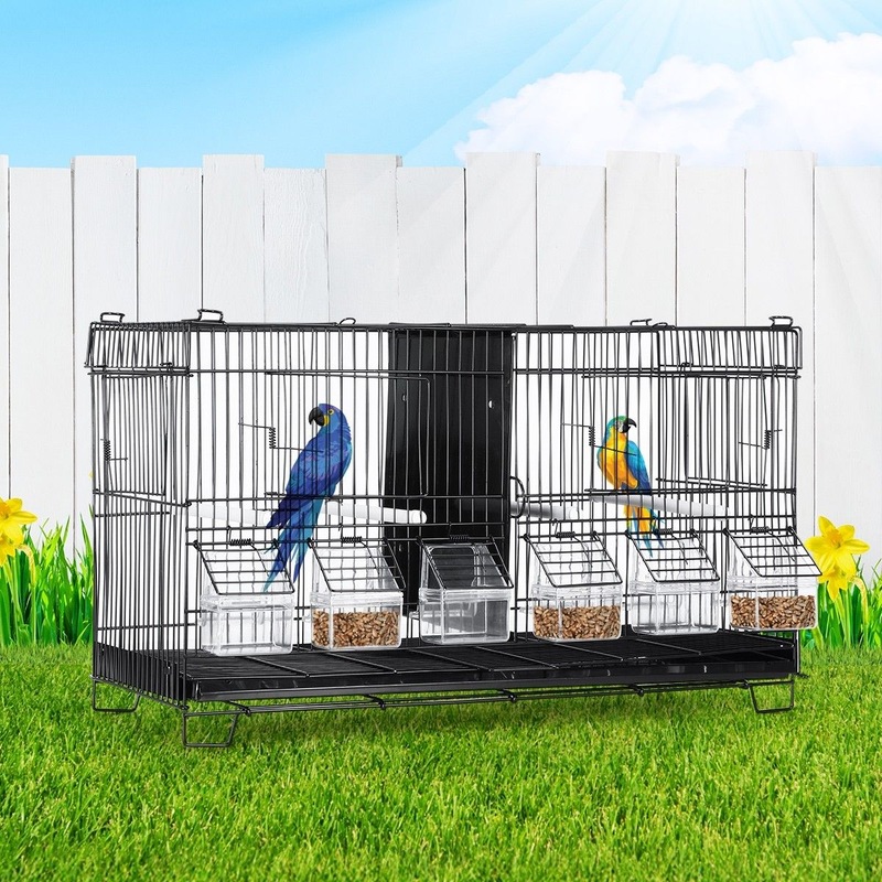 Buy Petscene Bird Cage Feeder Divided Breeding Cage Aviary for Parrot