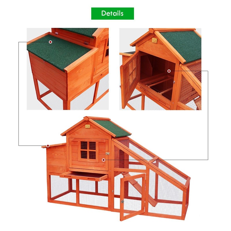 Petscene Chicken Coop Backyard Hen Rabbit Hutch House Cage MyDeal