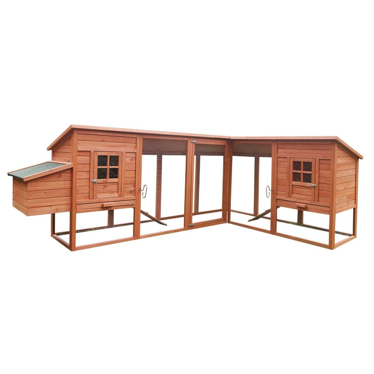 Wooden Chicken Coop Extra Large Bunny House Rabbit Hutch Duck Cage Enclosure Outdoor 272cm