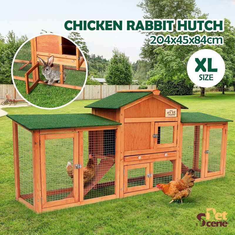 Buy Extra Large Chicken Run Coop Wood House Rabbit Hutch Bunny Duck