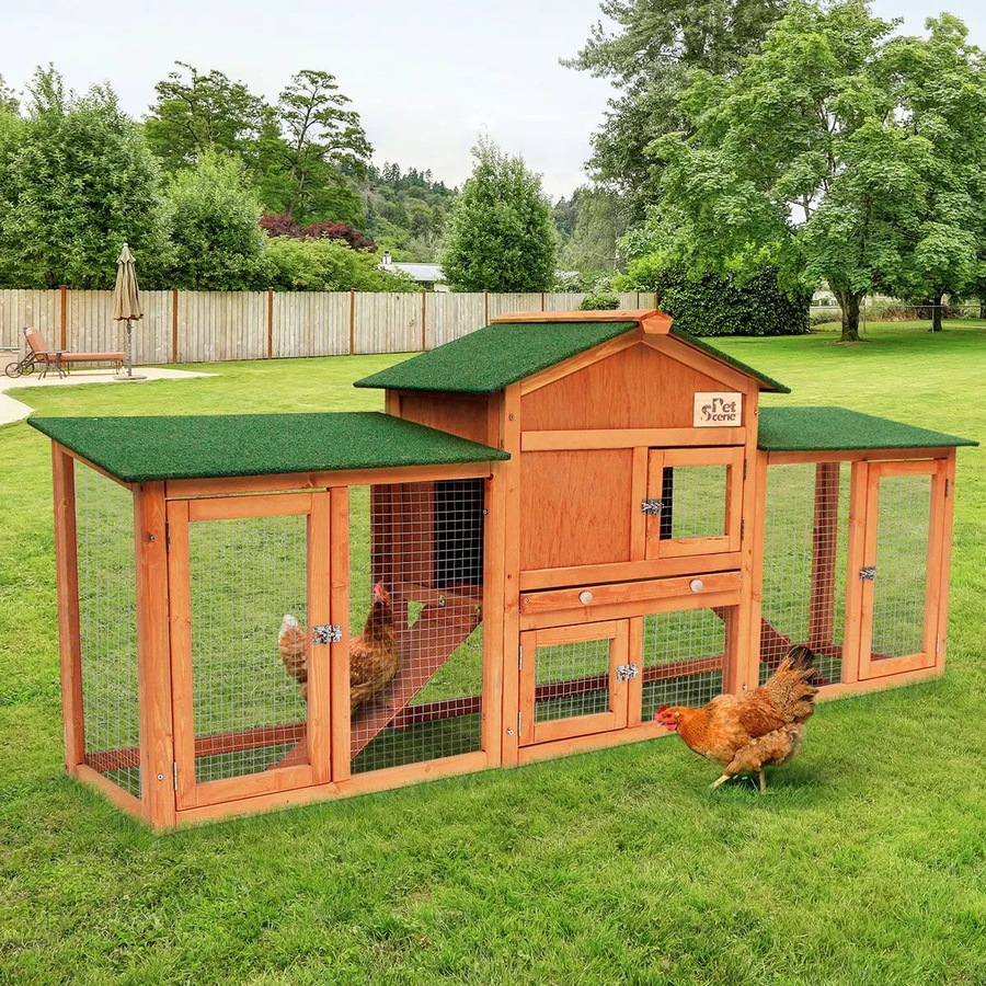 Buy Chicken Run Coop Chook Cage Wood House Rabbit Hutch Bunny Duck ...