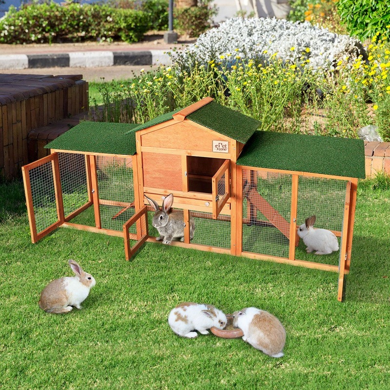Buy Extra Large Chicken Run Coop Wood House Rabbit Hutch Bunny Duck