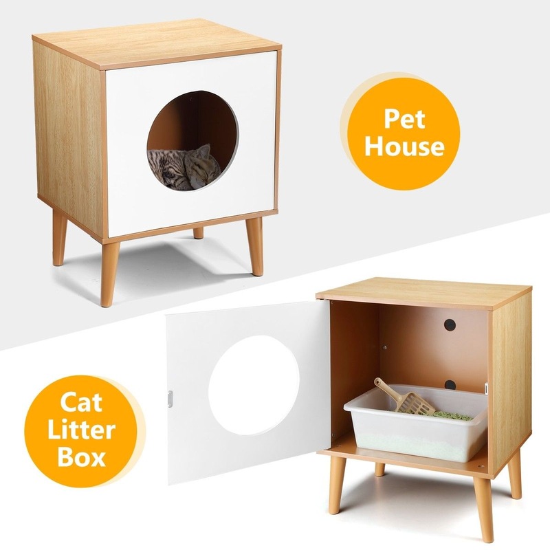 Buy Petscene Hidden Kitty Litter Box Enclosure Cat Dog House MyDeal