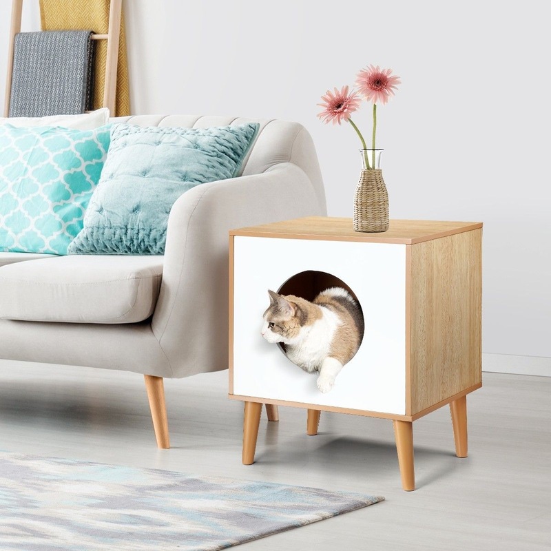 Buy Petscene Hidden Kitty Litter Box Enclosure Cat Dog House MyDeal