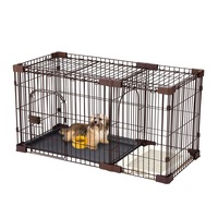 Dog Cage Cat Crate Doggy Kennel Puppy Playpen Enclosure Pet House Home Toilet Tray Wired L