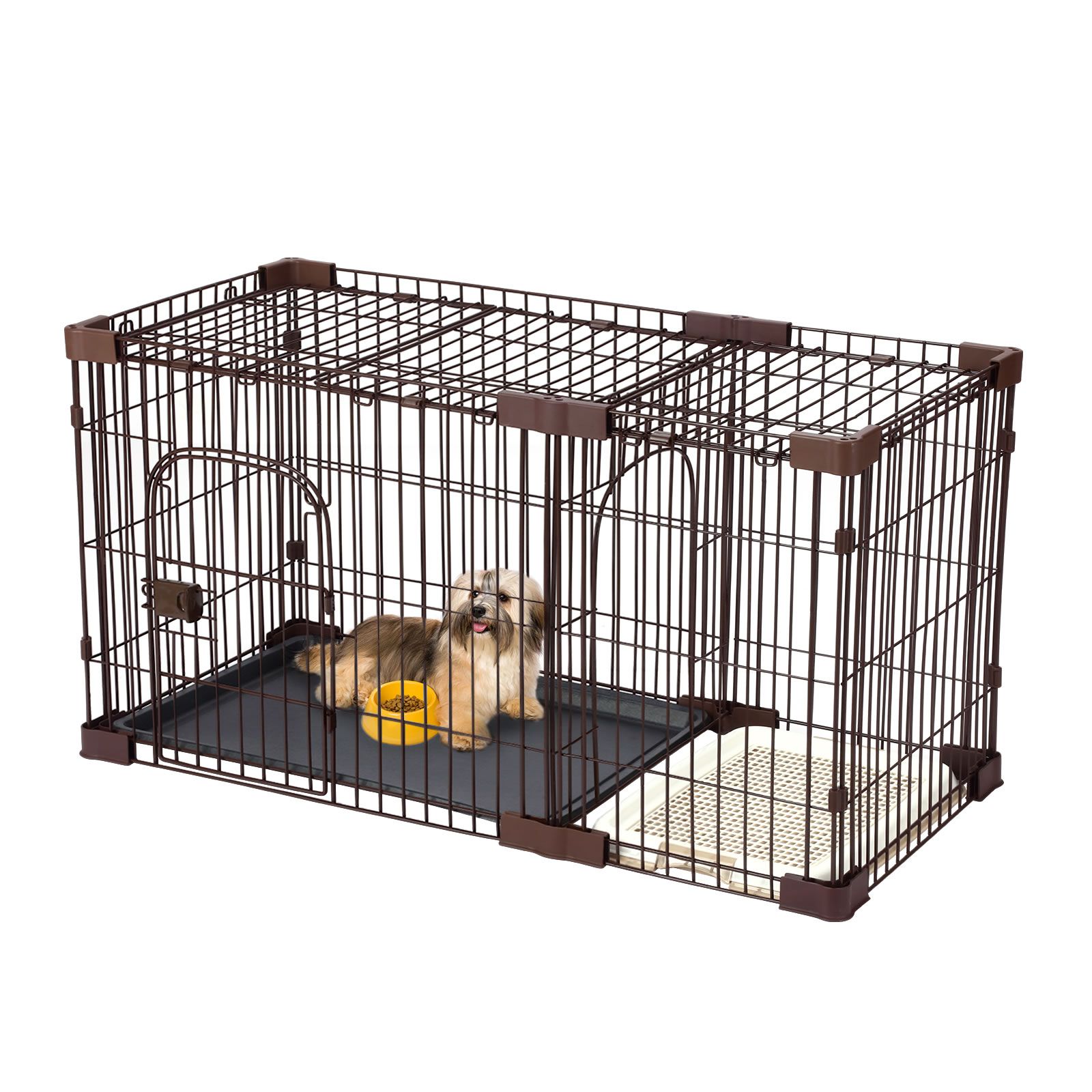 Puppy Playpen Portable Foldable Playpen with Free  Pet Hair Remover Glove Exercise Kennel Cats and Dogs Outdoor Indoor  Removable Mesh Shade Cover fo 価格比較