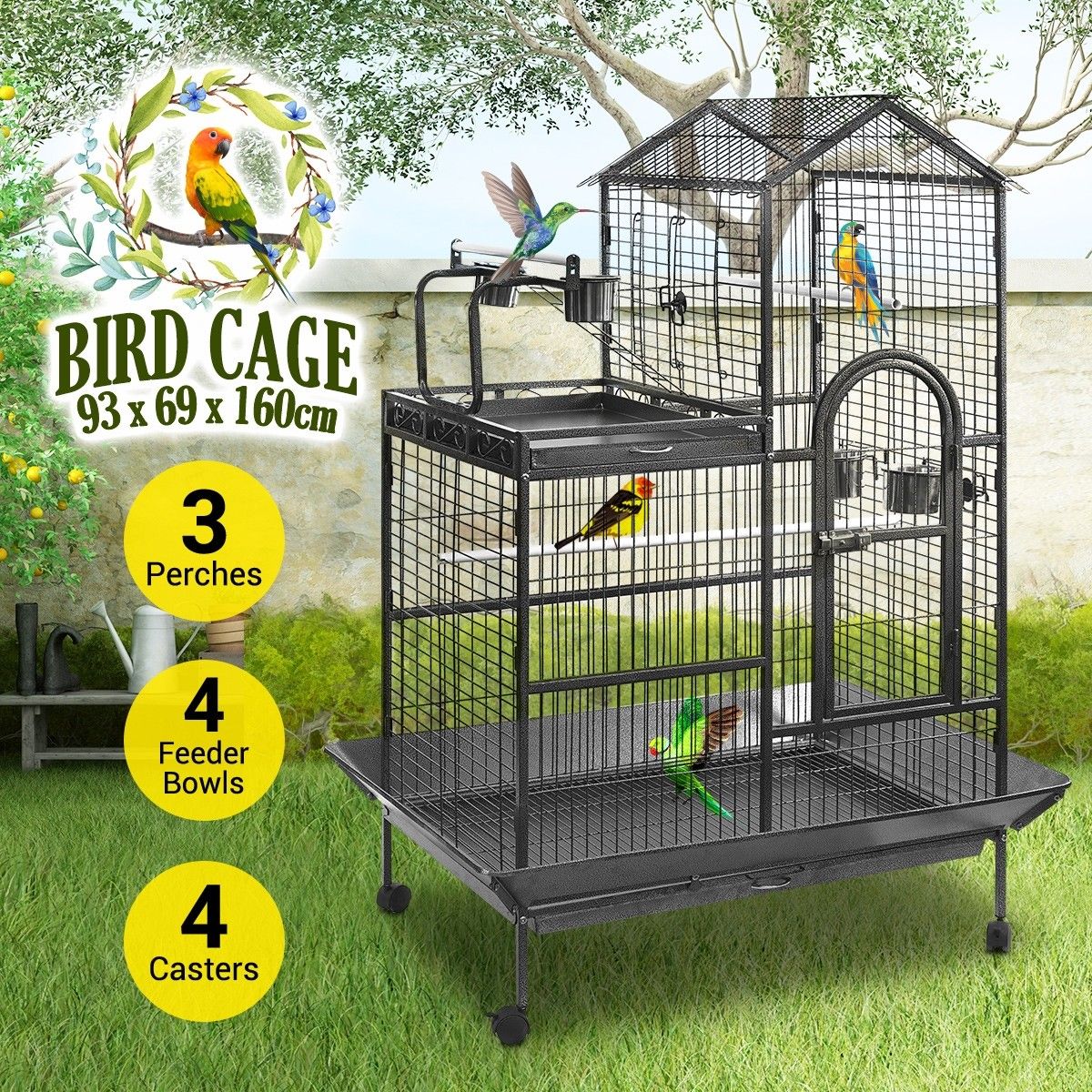 budgie cage on wheels