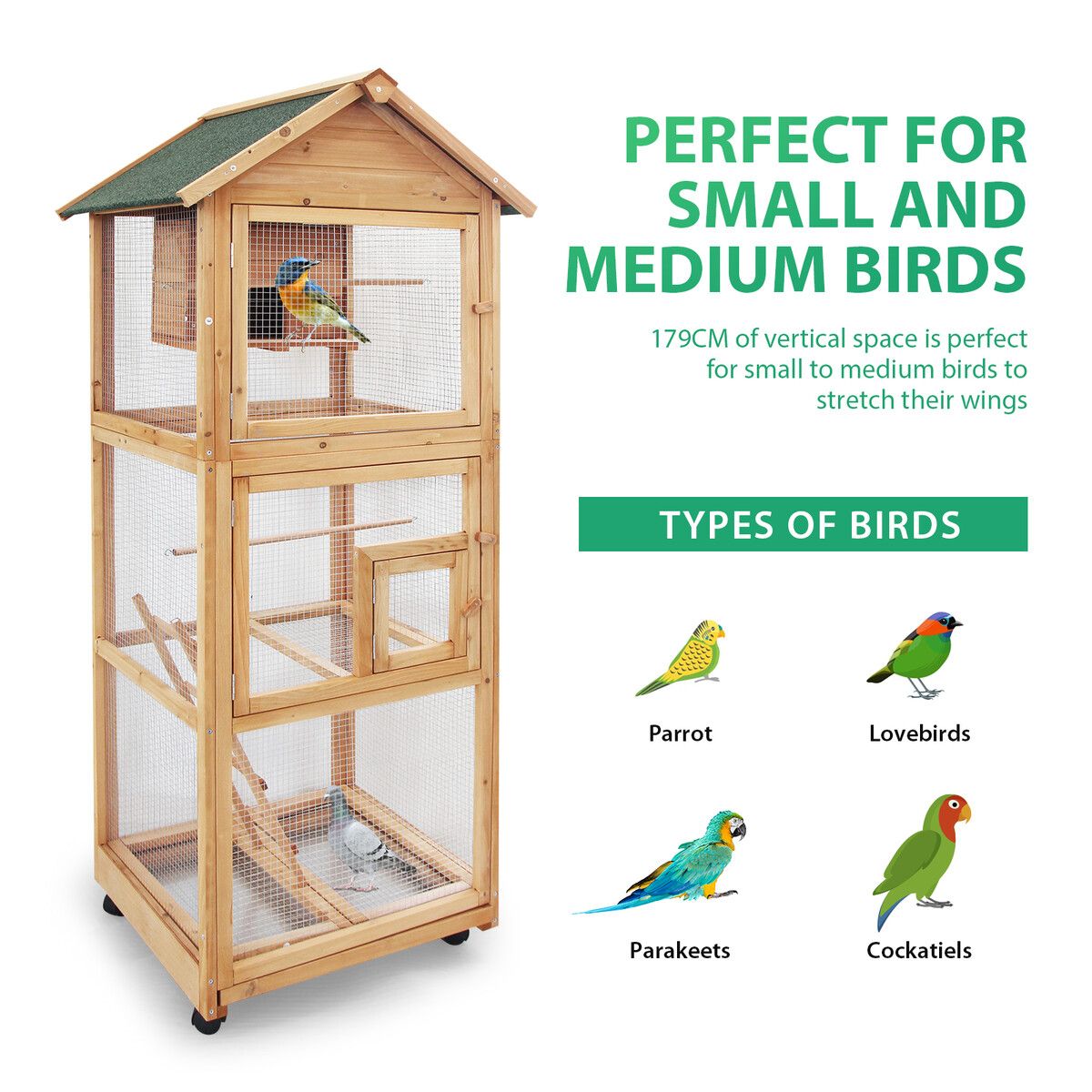 Buy Petscene Pet Bird Cage Large Aviary Cockatiel House Budgie