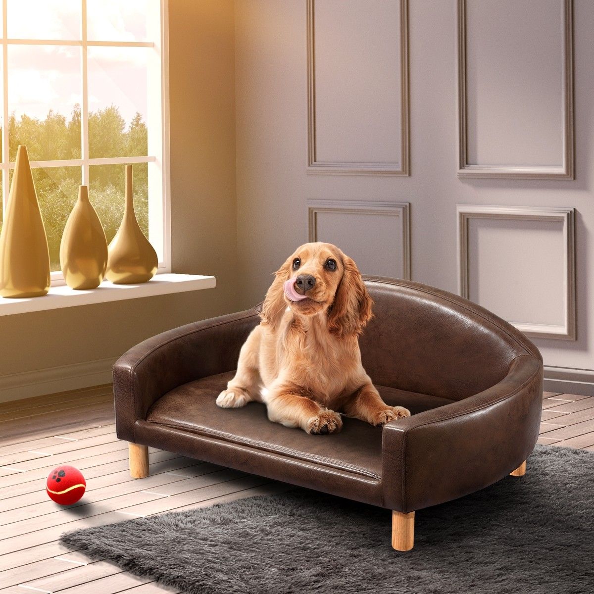Petscene PU Leather Pet Bed Elevated Dog Cat Bed Couch Sofa Buy Pet