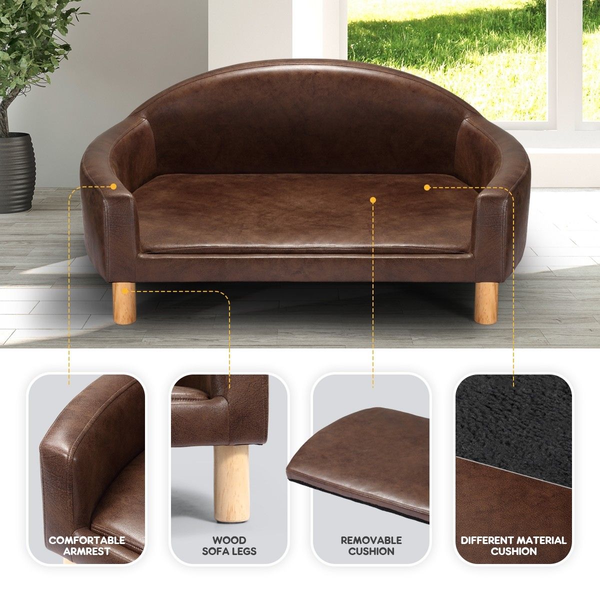 Petscene PU Leather Pet Bed Elevated Dog Cat Bed Couch Sofa Buy Pet