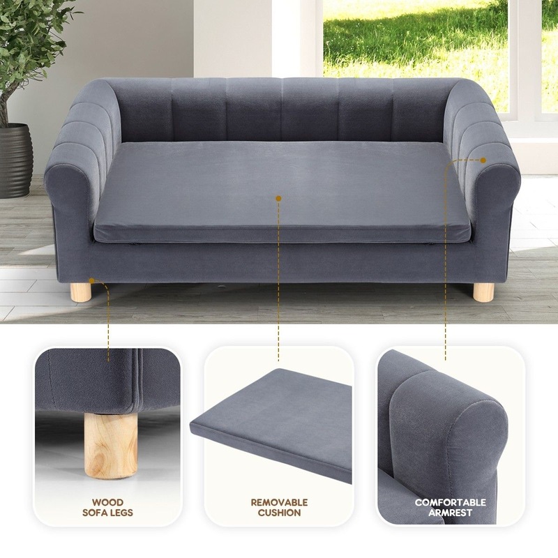 Buy Dog Bed Puppy Sofa Cat Couch Doggy Lounge Soft Cushioned Chaise Pet