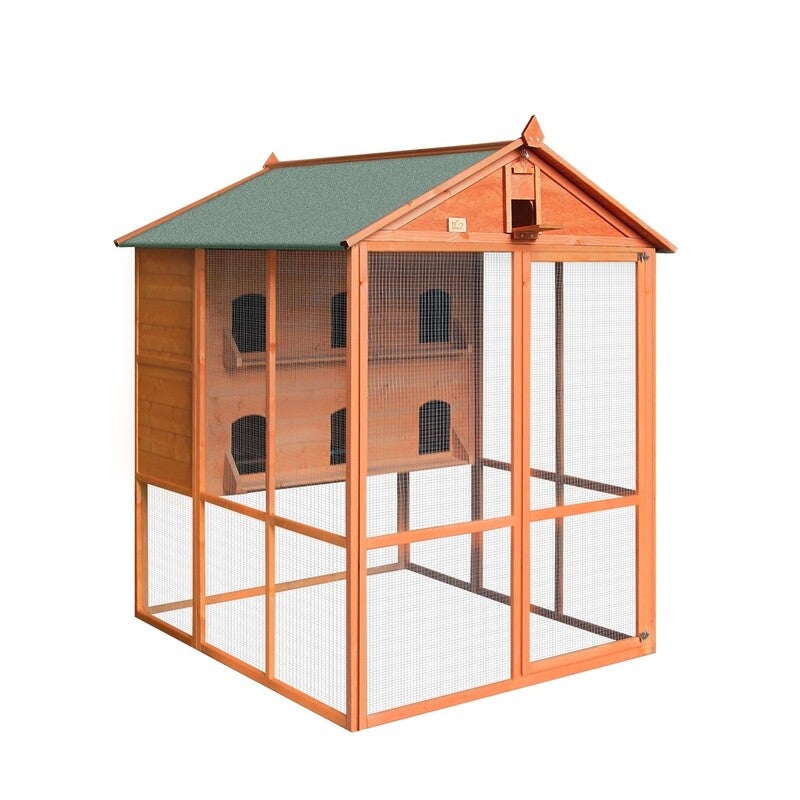 Buy Petscene XL Wood Bird Cage 2-Storey Aviary Pigeon Budgie Canary Parrot  Pet Cage - MyDeal