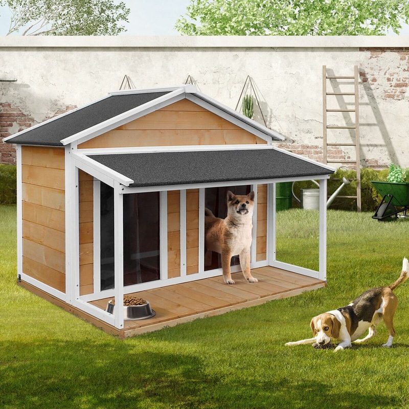 Buy Petscene XXL Wooden Dog Kennel Pet House Puppy Home Shelter Indoor ...