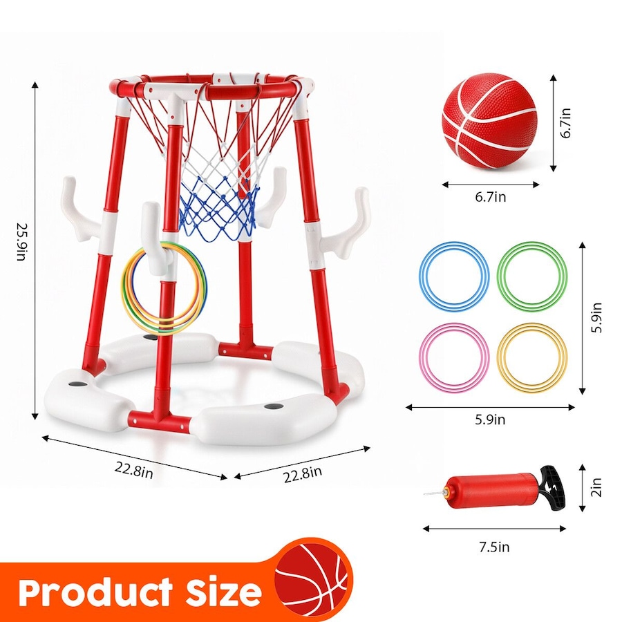 Basketball Inflatables Rings Buy Pool Basketball Hoop Toys Rings 2 in 1 Floating Childrens Summer ...
