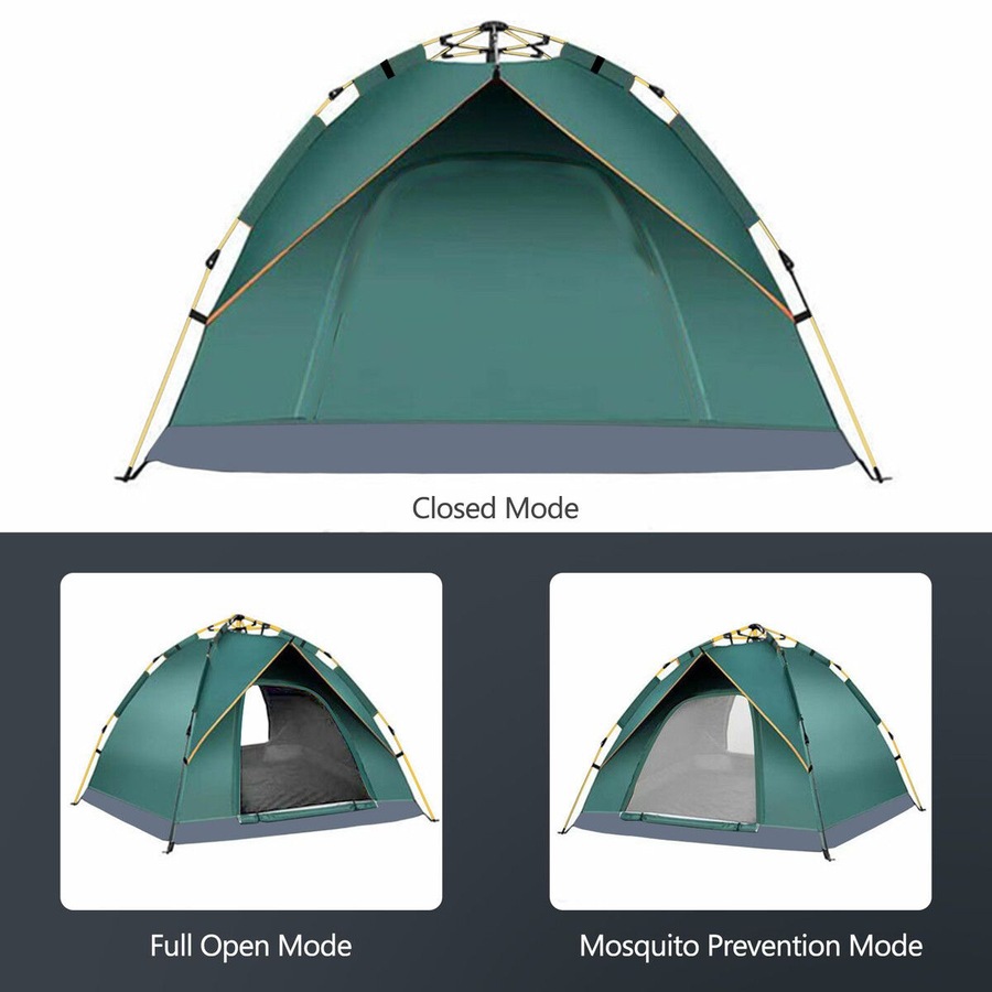 Pop Up Beach Tent Shelter Camping Instant Dome Family Shade Automatic Hiking Fishing Sun Rain Picnic Outdoor Waterproof Portable Bag 200x150x115cm