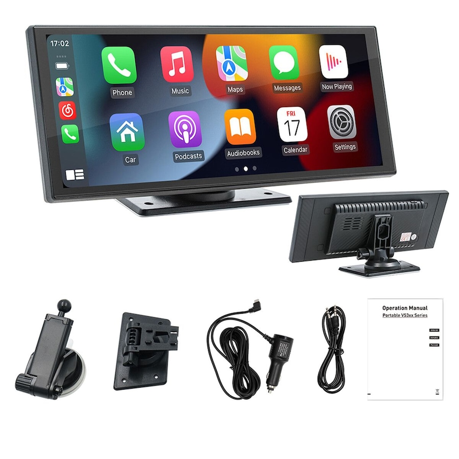 Portable Car Stereo Radio 11.26 Inch Apple Carplay Android Auto MP5 Player Wireless MirrorLink Bluetooth Head Unit FM Audio Vehicle Touchscreen System