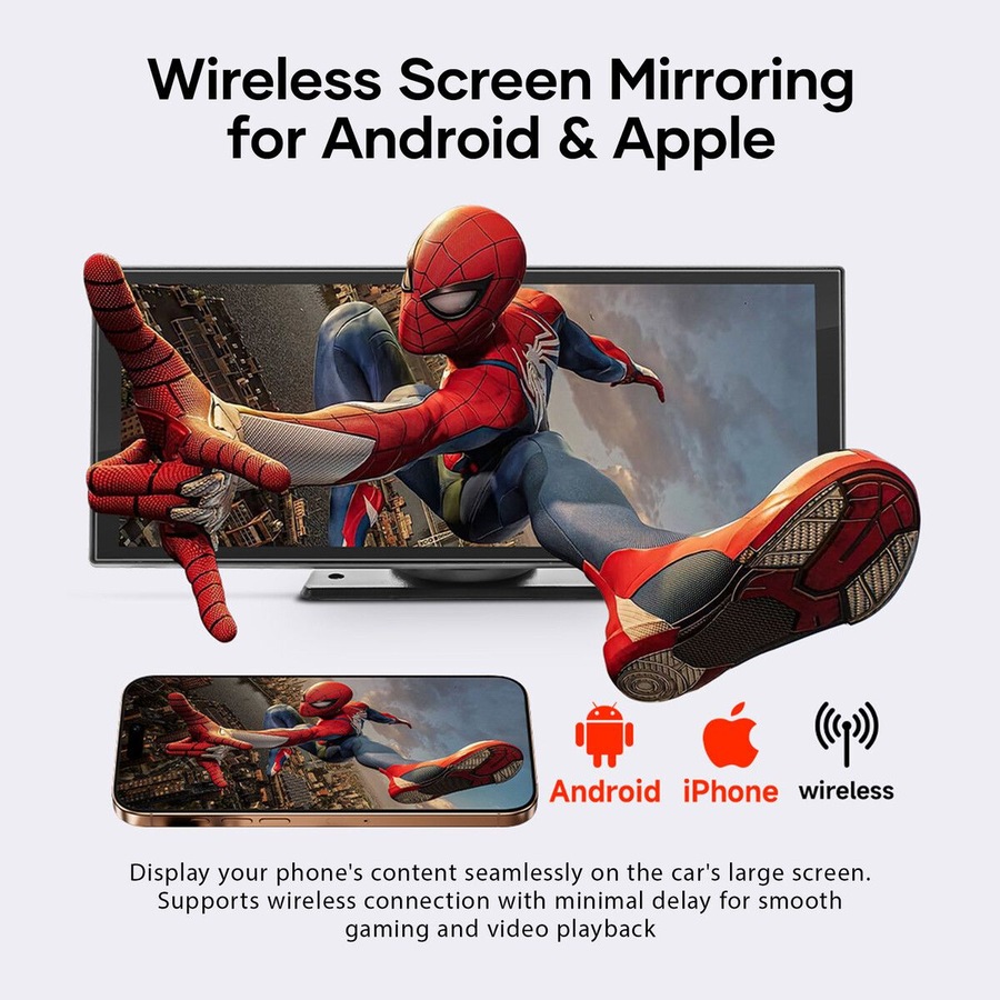 Portable Car Stereo Radio 11.26 Inch Apple Carplay Android Auto MP5 Player Wireless MirrorLink Bluetooth Head Unit FM Audio Vehicle Touchscreen System