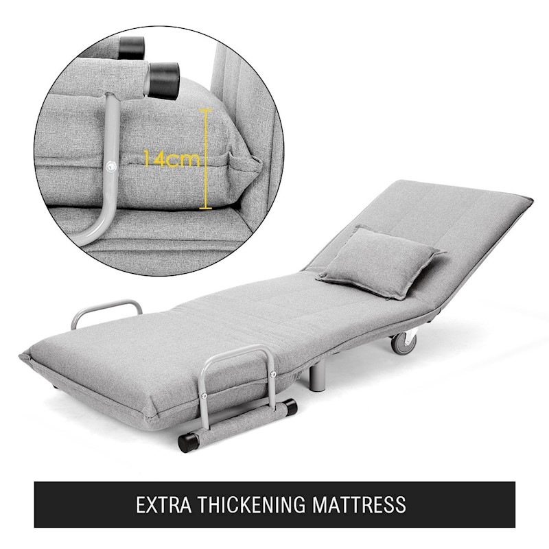 Buy Folding Bed Lounge Chair Mattress Single MyDeal