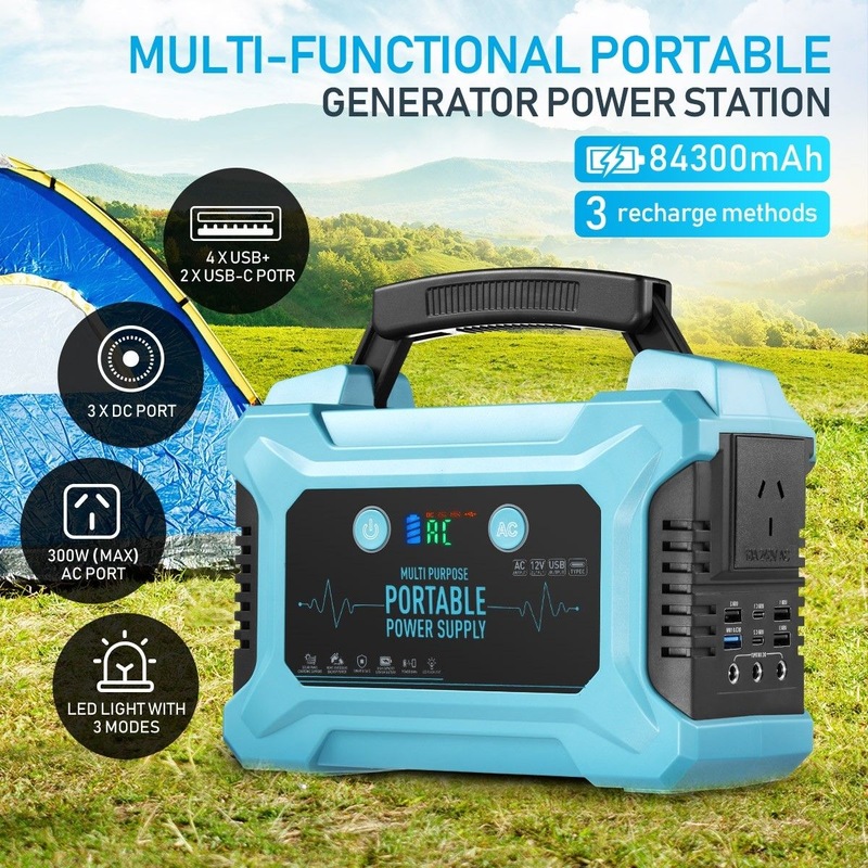 Buy Portable Generator Power Station Solar Lithium Battery 84300mAh