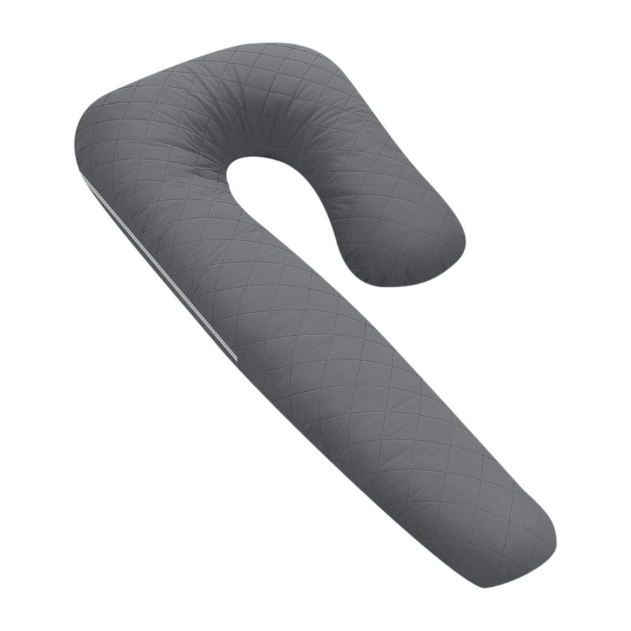 Pregnancy Body Pillow Long Bed Sleeping Full Head Neck Leg Belly Support Cushion Shredded Memory Foam Maternity Women Side Sleepers J Shape 130x50cm