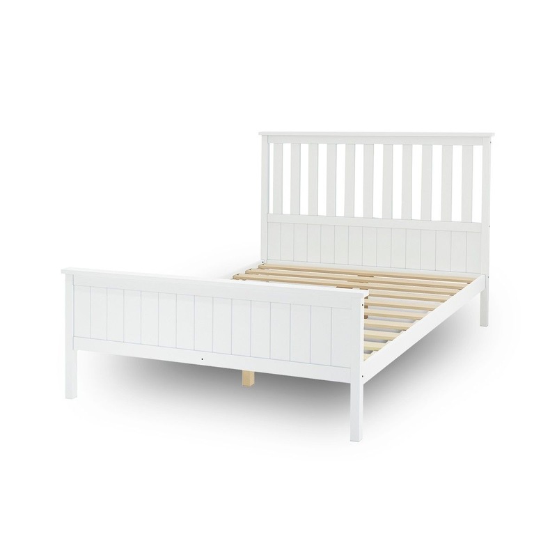 Buy Queen Size Wooden Bed Frame Pine Platform Mattress Base with ...