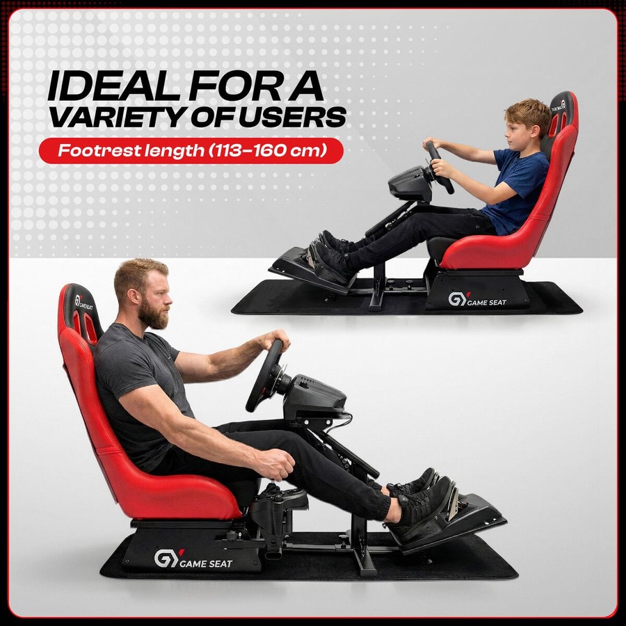 Racing Simulator Cockpit Sim Steering Wheel Stand Gaming Chair Foldable Adjustable Seat Logitech Thrustmaster MOZA PXN SIMAGIC Xbox PS4 PS5 Accessory