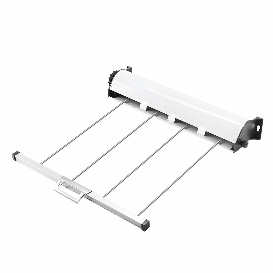 Buy Retractable Clothesline 4 Line Clothes Dryer Airer Rack Wall ...