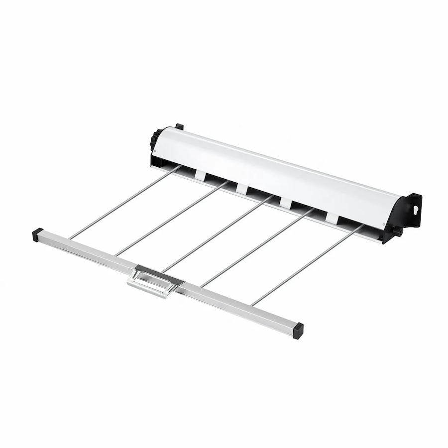 Retractable Clothesline 5 Line Clothes Dryer Airer Rack Wall Outdoor Wet Dry Laundry Garment Pull Out Air Washing Drying Cord 50m Galvanised Steel