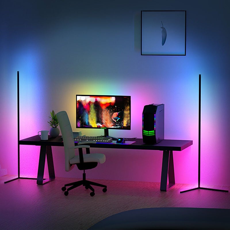 RGB Minimal Corner Lamp – Quantum Touch LED