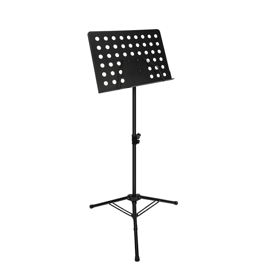 Sheet Music Stand Foldable Tripod Song Book Conductor Stage Holder Adjustable Black Steel Frame Portable for Studio School Professional Performance