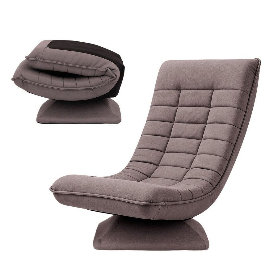 Single Floor Sofa Couch Chair Folding Chaise Lounge Recliner Lazy Lounger Seat Adjustable Bedroom Furniture Modern Comfortable Support Relax Reading