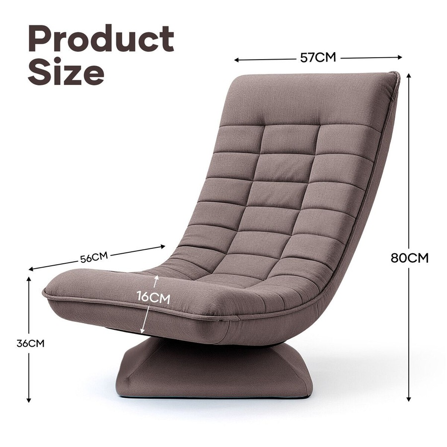 Single Floor Sofa Couch Chair Folding Chaise Lounge Recliner Lazy Lounger Seat Adjustable Bedroom Furniture Modern Comfortable Support Relax Reading