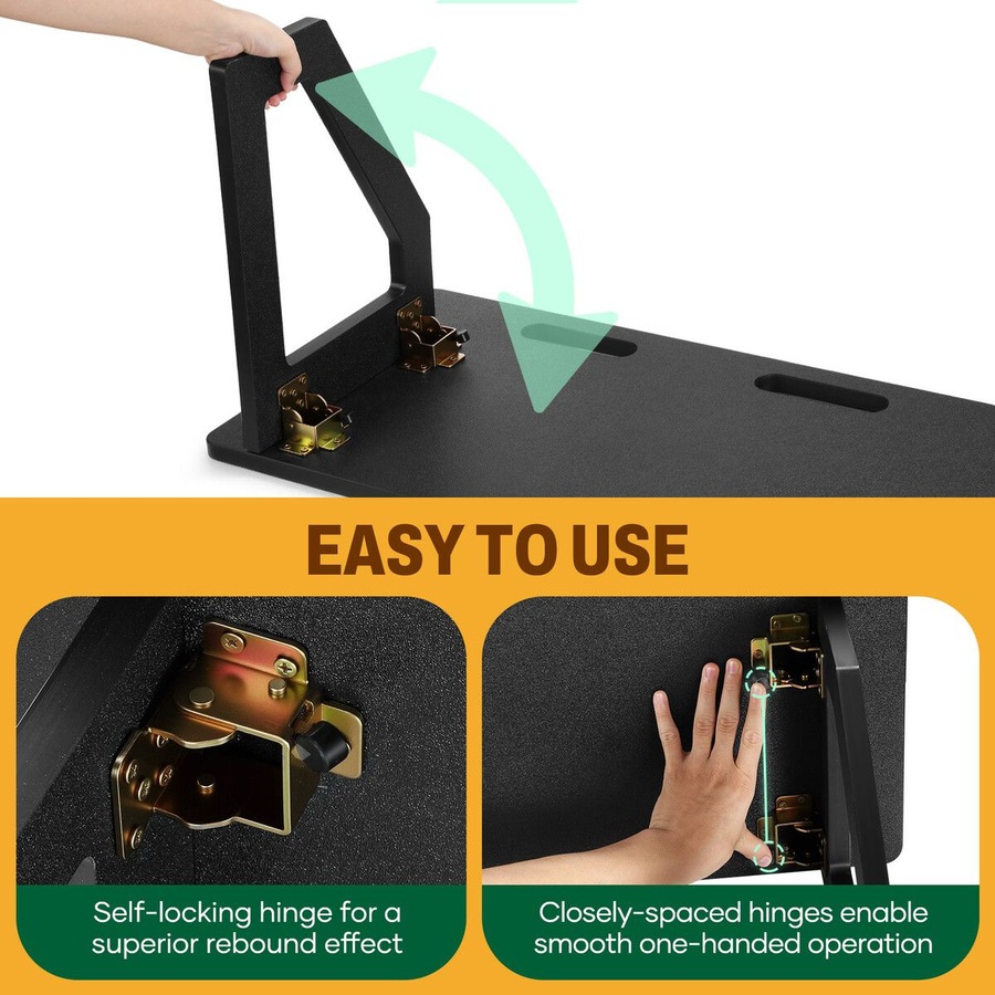 Soccer Ball Rebounder Board Kick Back Wall Goal Football Drills Training Rebound Passing Shooting Practice Equipment Sports Portable 2 Angles 100x42cm