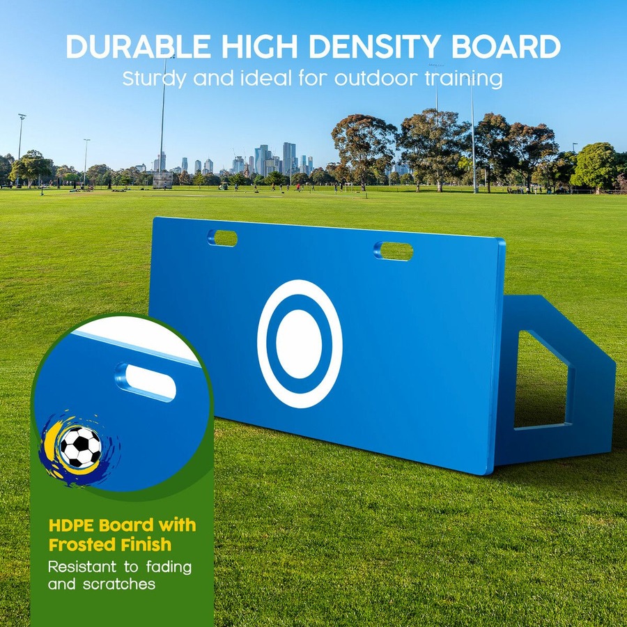 Soccer Ball Rebounder Board Kick Back Wall Sports Drills Training Aid Football Passing Shooting Practice Equipment Portable 2 Angles Rebound 100x42cm