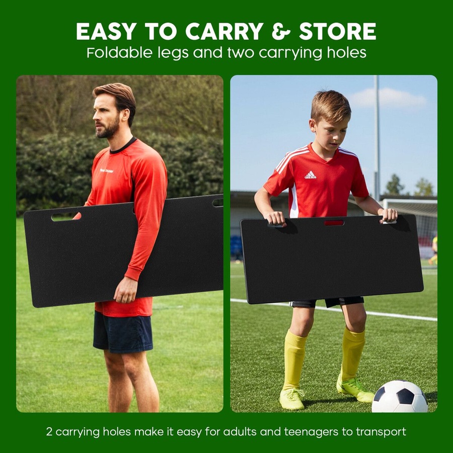 Soccer Rebounder Board 100x42cm Football Rebound Wall with 3 Adjustable Angles for Passing Shooting