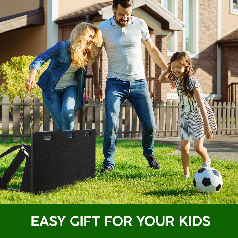 Soccer Rebounder Board 100x42cm Football Rebound Wall with 3 Adjustable Angles for Passing Shooting