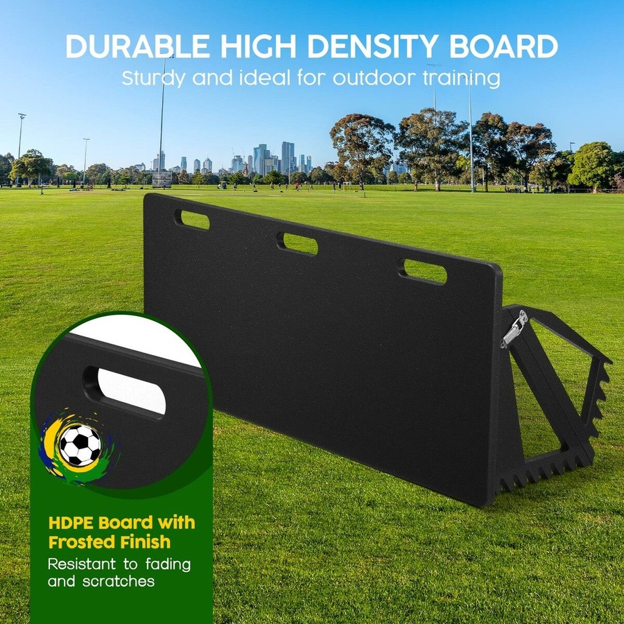 Soccer Rebounder Board 100x42cm Football Rebound Wall with 3 Adjustable Angles for Passing Shooting