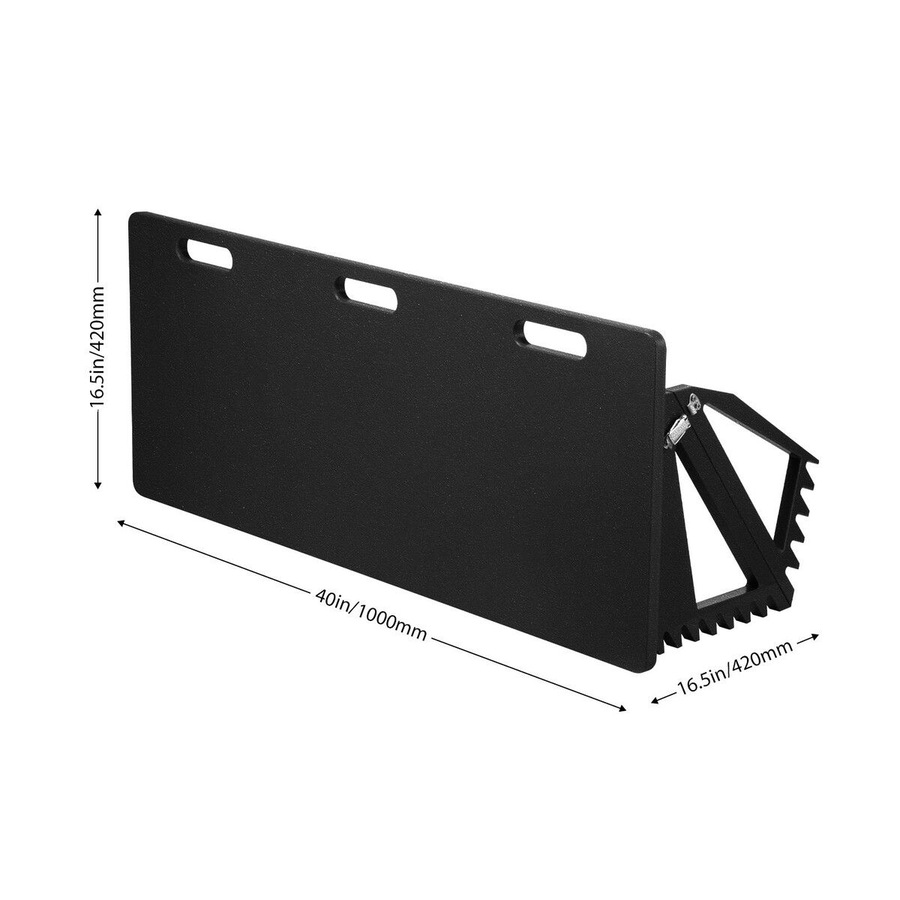 Soccer Rebounder Board 100x42cm Football Rebound Wall with 3 Adjustable Angles for Passing Shooting