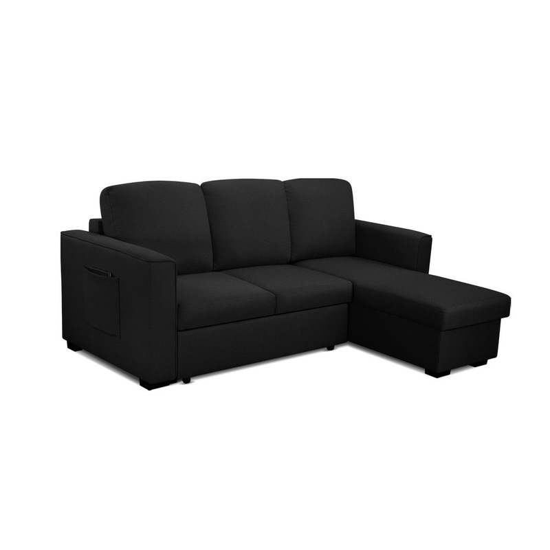Buy Sofa Bed Lounge Set Futon Couch 3 Seater Storage Chaise Corner