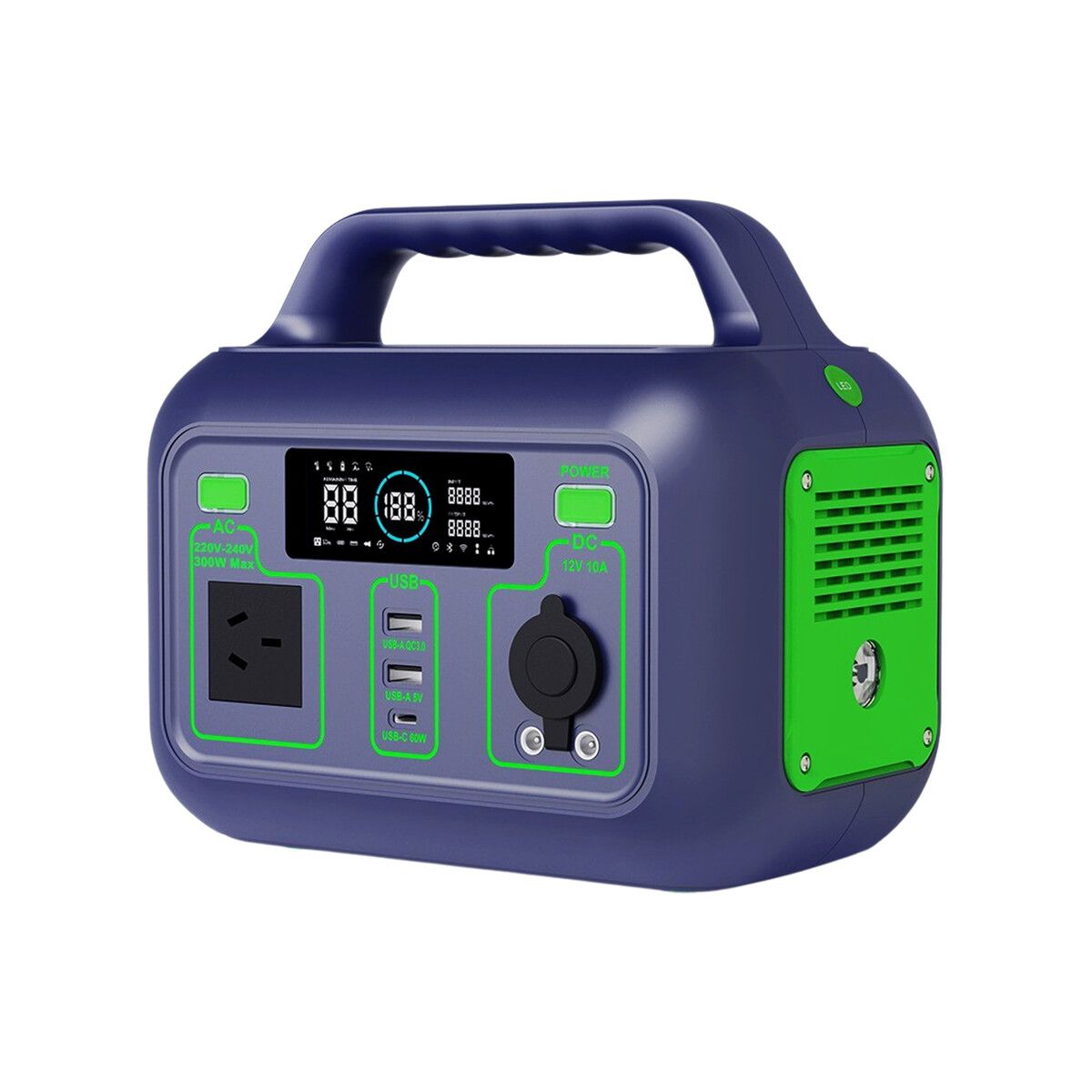 Solar Generator Portable Power Station Supply Source Backup Lithium Battery LED Light for