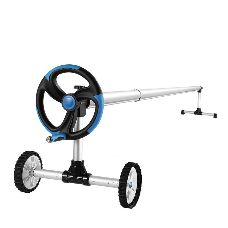 Buy Pool Cover Roller Reel for Swimming Solar Blanket Safety Mat Above