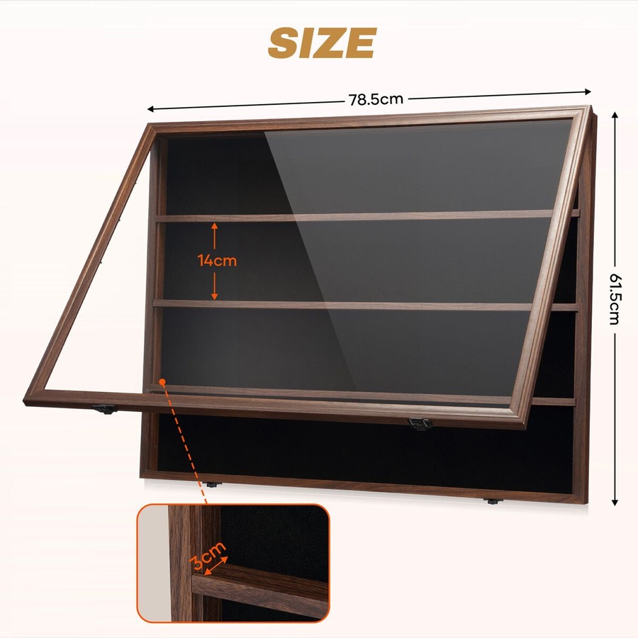 Sports Card Display Case UV Graded Wall Mounted Cabinet NBA Basketball Football Baseball Hockey PSA Comic Pokemon Game Trading Cards Holder Lockable