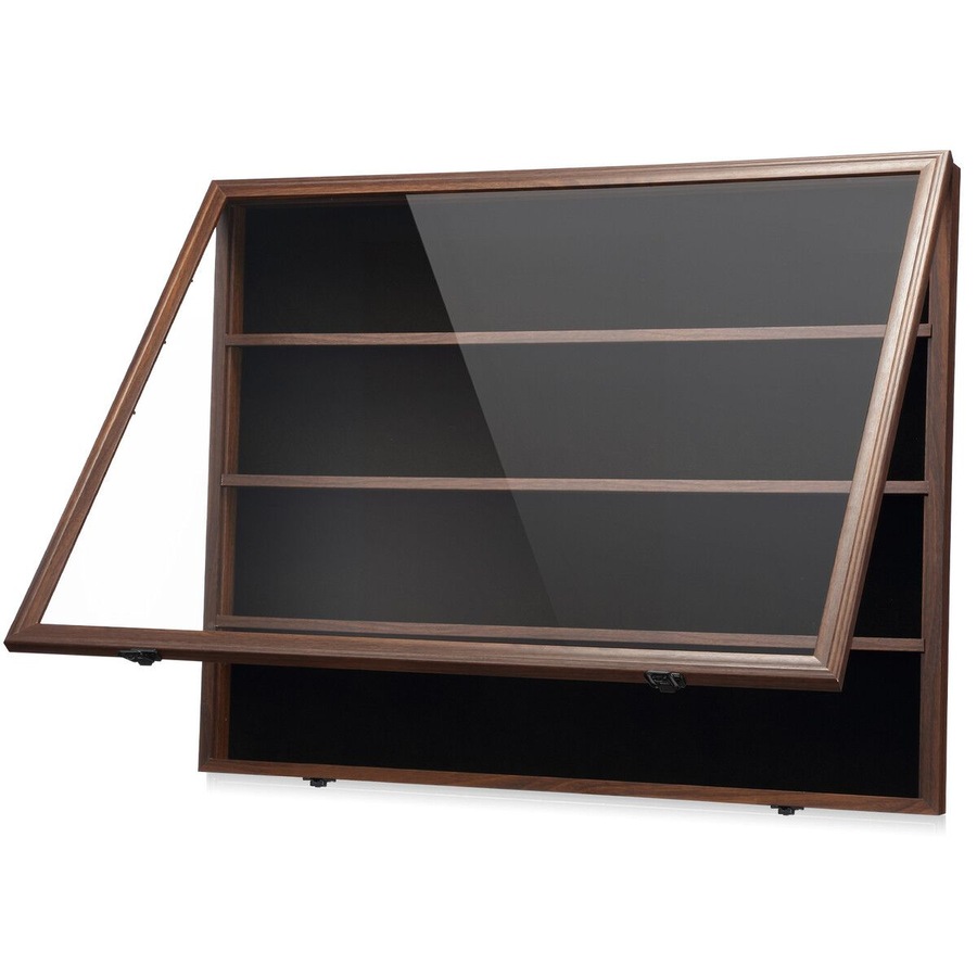 Sports Card Display Case UV Graded Wall Mounted Cabinet NBA Basketball Football Baseball Hockey PSA Comic Pokemon Game Trading Cards Holder Lockable