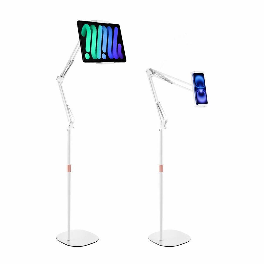 Tablet Floor Stand Kindle Mobile Phone Holder 175cm Hands Free Adjustable Universal Overhead Bed Clip iPhone iPad Switch 4.7 to 11 Inch Screen Devices