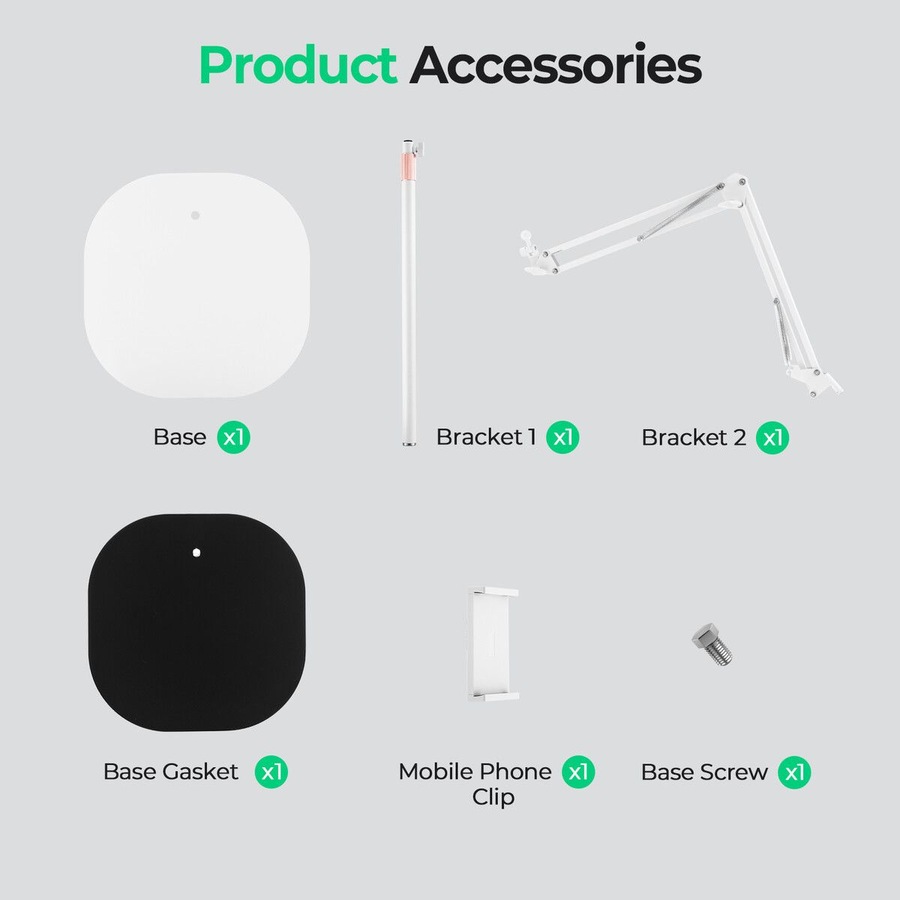 Tablet Floor Stand Kindle Mobile Phone Holder 175cm Hands Free Adjustable Universal Overhead Bed Clip iPhone iPad Switch 4.7 to 11 Inch Screen Devices